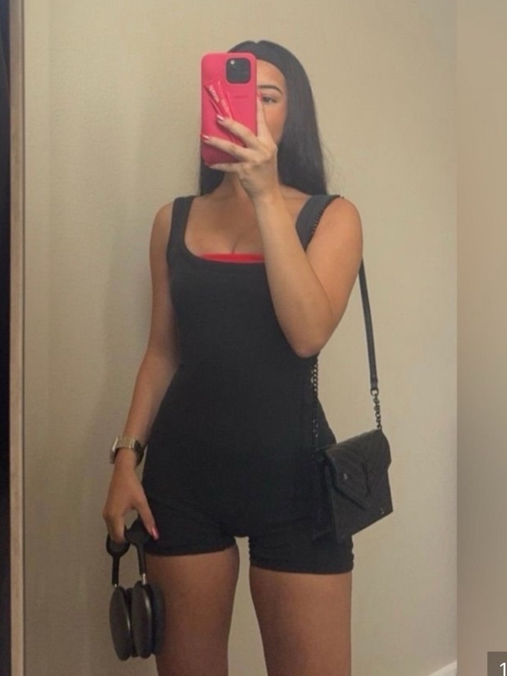 Skims NWT Black Sleeveless Romper COTTON RIB ONESIE SMALL